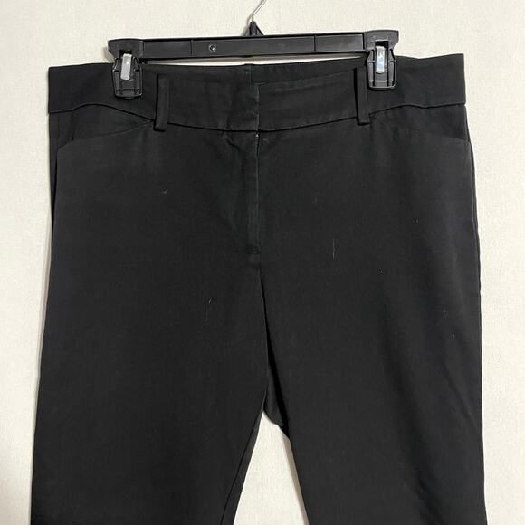 Ann Taylor Signature Fit Black Wide Leg Trousers Pants Just Below Waist - Size 8 - Picture 4 of 9